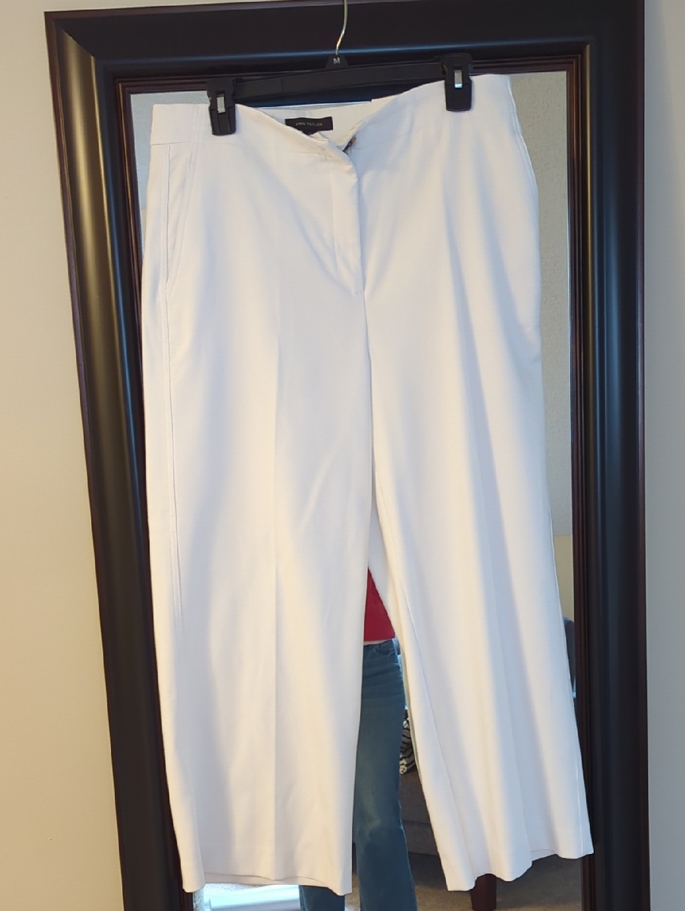 Ann Taylor NWT White Wide Leg Crooped Pants
